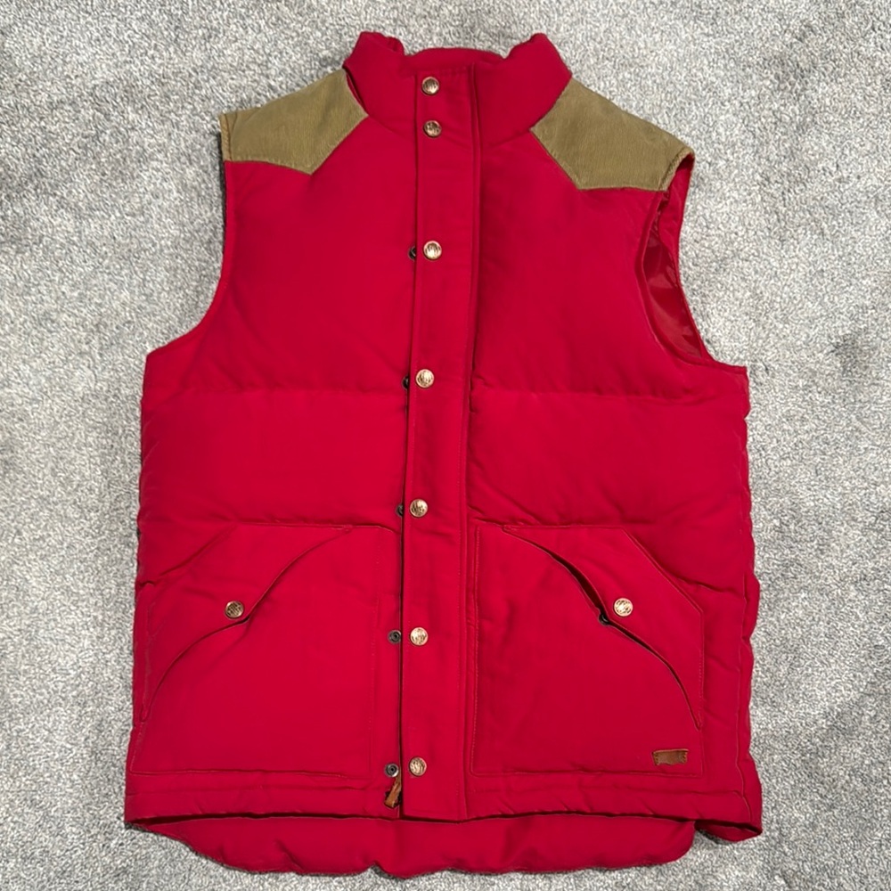 Levi's Red Vest with Tan Details